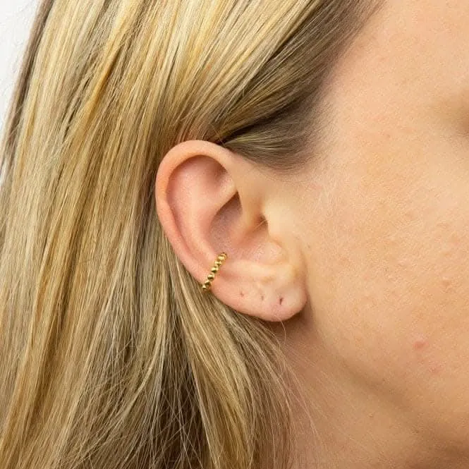 Gold Plated Ball Ear Cuffs C167 Beginnings Jewellery