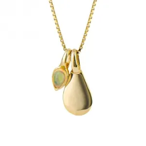 Gold Plated Birthstone October Opal Pendant P5188 Beginnings Jewellery