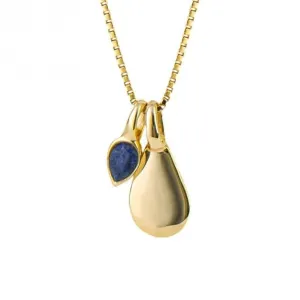 Gold Plated Birthstone September Lapis Lazuli Pendant P5187 Beginnings Jewellery