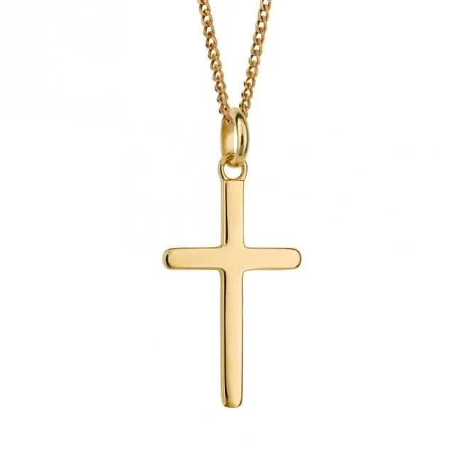 Gold Plated Cross Pendant P5270 Beginnings Jewellery