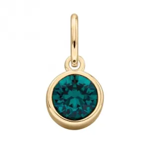 Gold Plated Emerald Swarovski Crystal Pendant Beginnings Jewellery