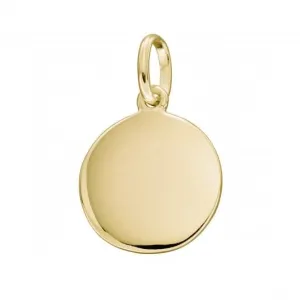Gold Plated Engravable Disc Pendant Beginnings Jewellery