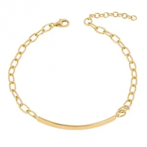 Gold Plated Id Bracelet B5390 Beginnings Jewellery