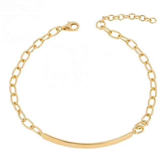 Gold Plated Id Bracelet B5390 Beginnings Jewellery
