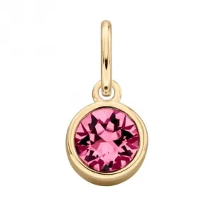 Gold Plated Rose Swarovski Crystal Pendant Beginnings Jewellery