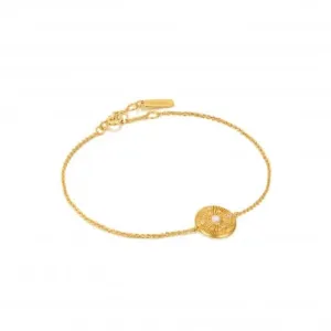 Gold Scattered Stars Kyoto Opal Disc Bracelet B034-02G Ania Haie Jewellery