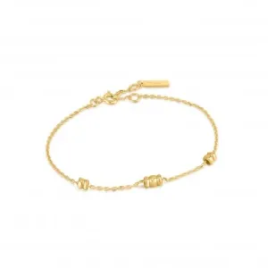 Gold Smooth Twist Chain Bracelet B038-01G Ania Haie Jewellery