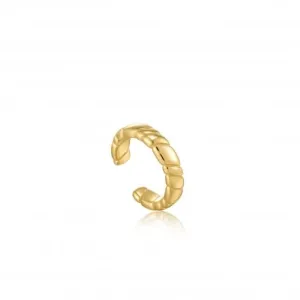 Gold Smooth Twist Ear Cuff E038-04G Ania Haie Jewellery