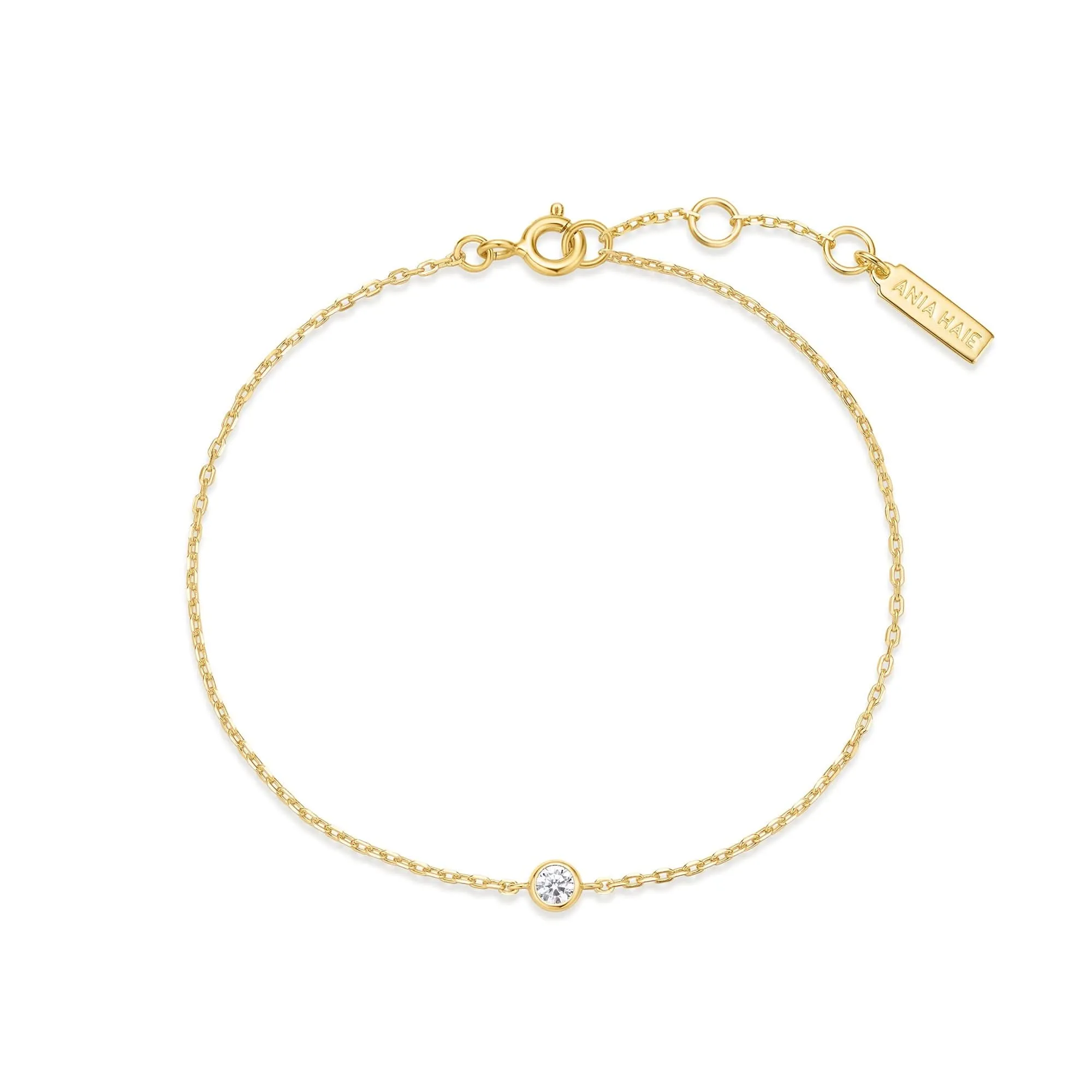 Gold Sparkle Bezel Bracelet B062-01G Ania Haie Jewellery