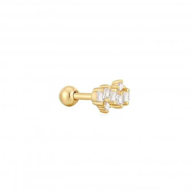 Gold Sparkle Cluster Climber Barbell Single Earring E047-12G Ania Haie Jewellery