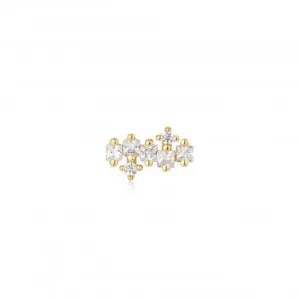 Gold Sparkle Cluster Climber Barbell Single Earring E047-12G Ania Haie Jewellery