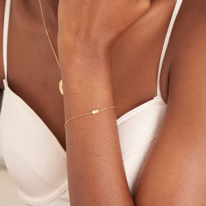 Gold Sparkle Emblem Chain Bracelet B041-02G-W Ania Haie Jewellery