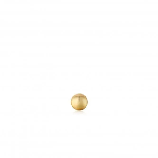 Gold Sphere Barbell Single Earring E035-02G Ania Haie Jewellery