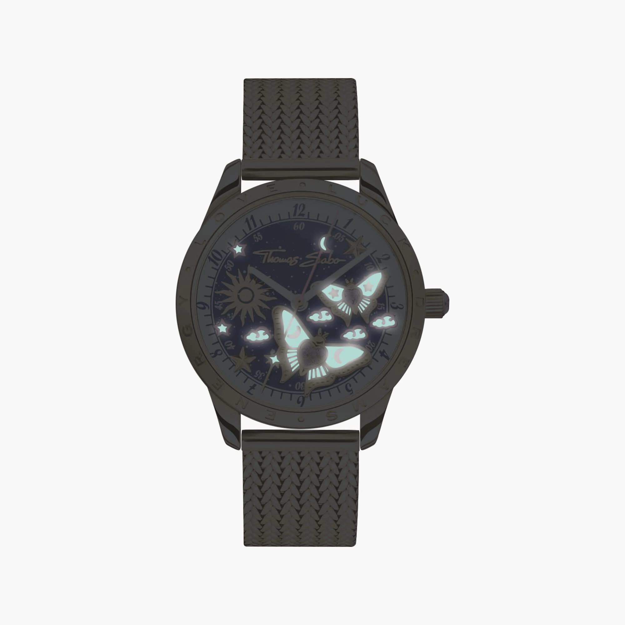Gold-Coloured Women's Butterfly Watch WA0430-291-207