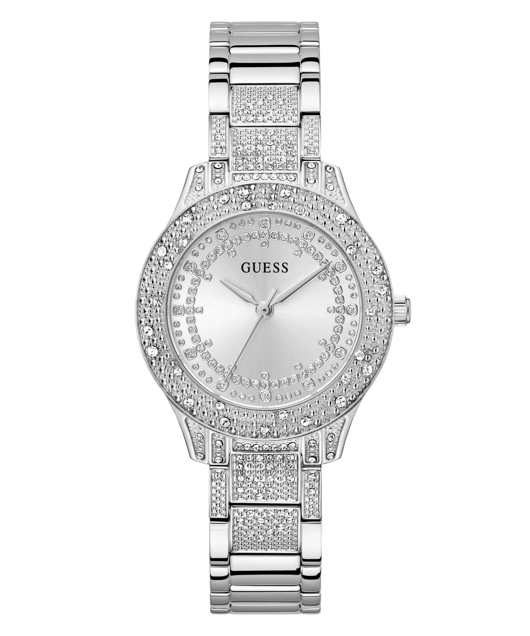 Guess Ladies Shooting Star Silver Tone Recycled Steel Watch GW0746L1