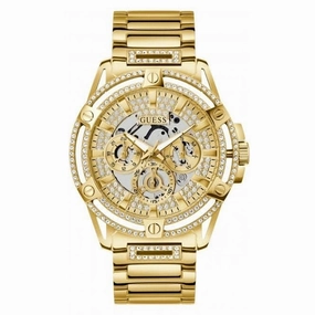 Guess Gents King Stainless Steel Gold Tone Watch GW0497G2