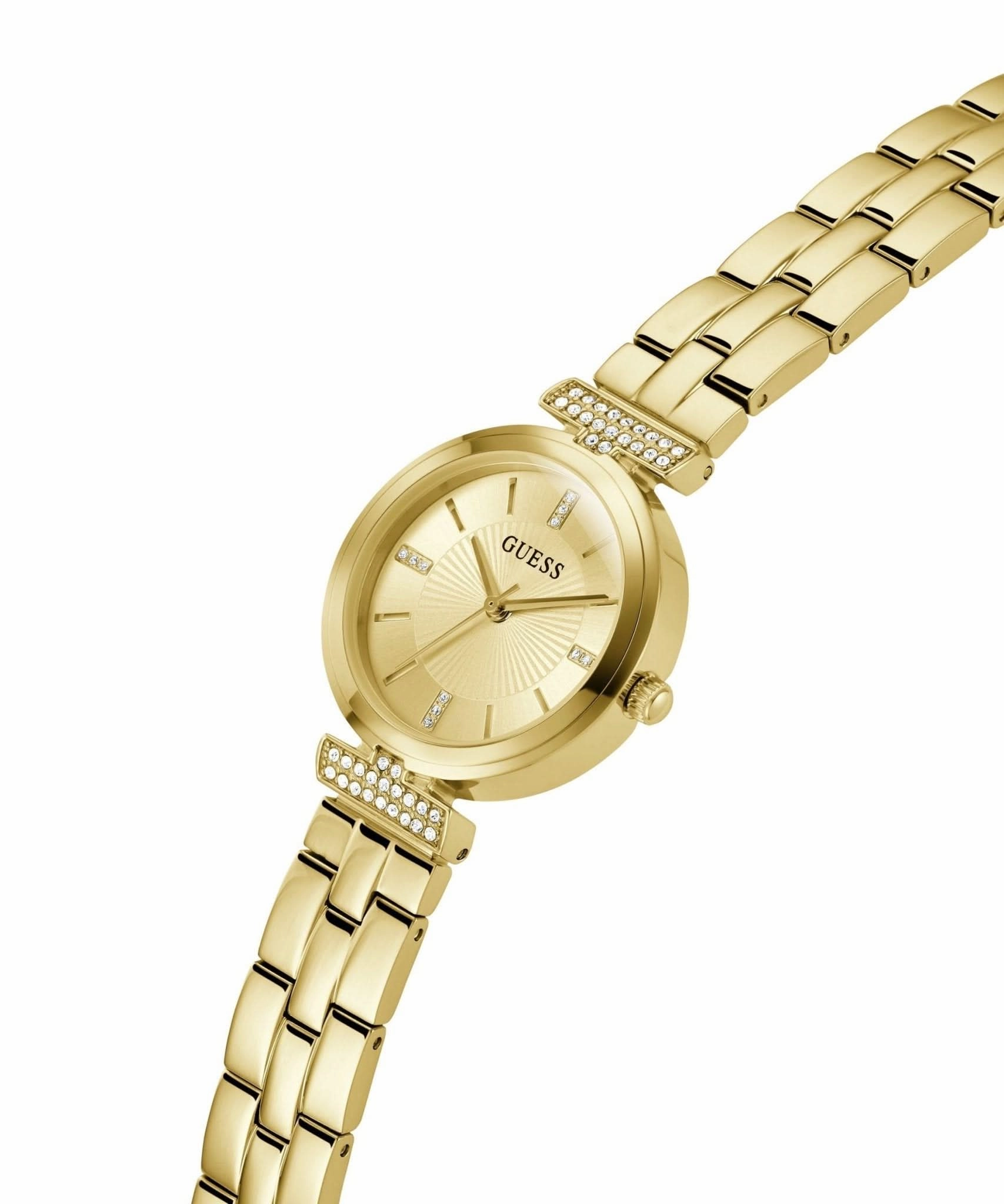 Guess Ladies Array Gold Tone Recycled Steel Watch GW0762L2