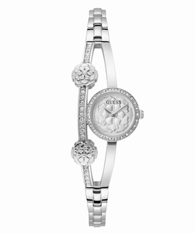Guess Ladies Chloe Silver Tone Recycled Steel Watch GW0756L1