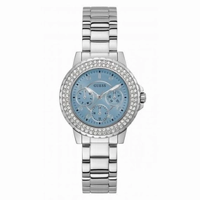 Guess Ladies Crown Jewel Stainless Steel Silver Watch GW0410L1