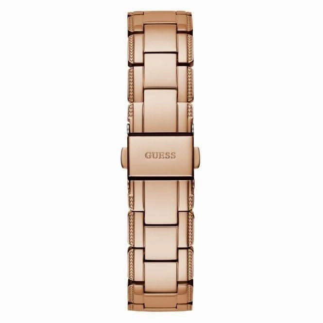 Guess Ladies Crystal Clear Stainless Steel Rose Gold Watch GW0470L3