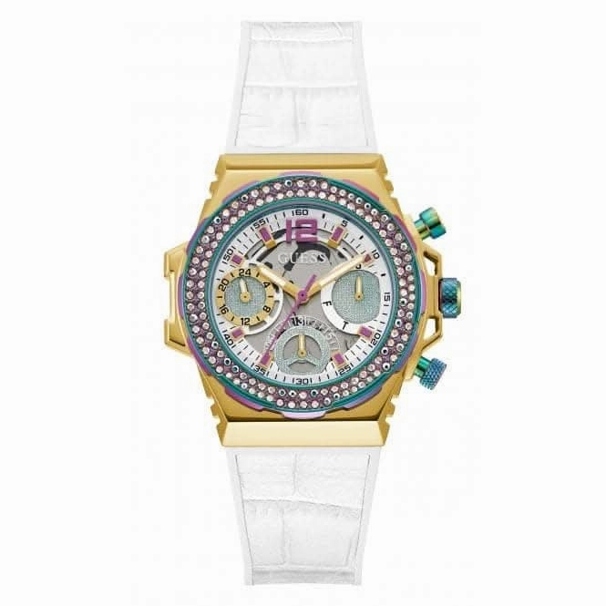 Guess Ladies Fusion Stainless Steel Gold Silver Watch GW0553L2