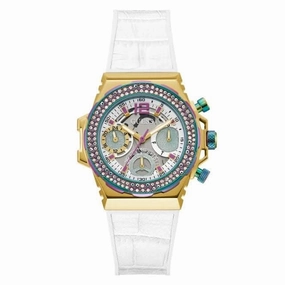 Guess Ladies Fusion Stainless Steel Gold Silver Watch GW0553L2