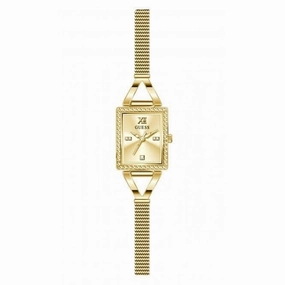 Guess Ladies Grace Stainless Steel Mesh Gold Tone Watch GW0400L2