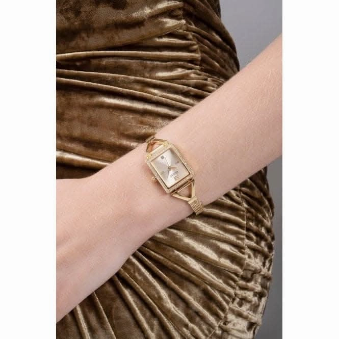 Guess Ladies Grace Stainless Steel Mesh Gold Tone Watch GW0400L2