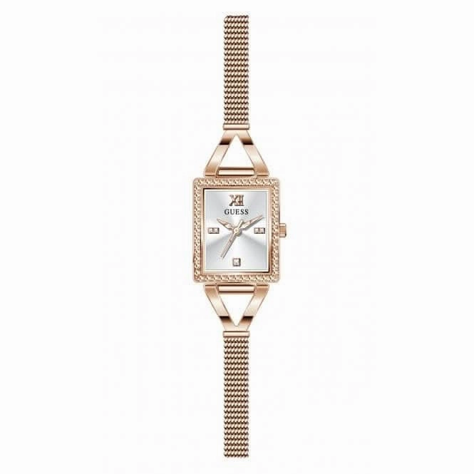 Guess Ladies Grace Stainless Steel Mesh Rose Gold Watch GW0400L3