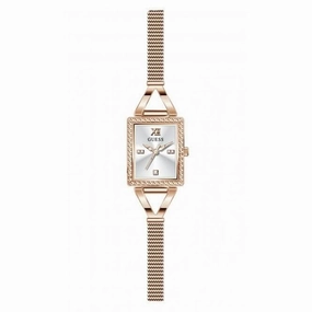 Guess Ladies Grace Stainless Steel Mesh Rose Gold Watch GW0400L3