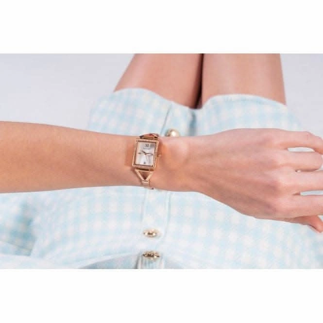 Guess Ladies Grace Stainless Steel Mesh Rose Gold Watch GW0400L3