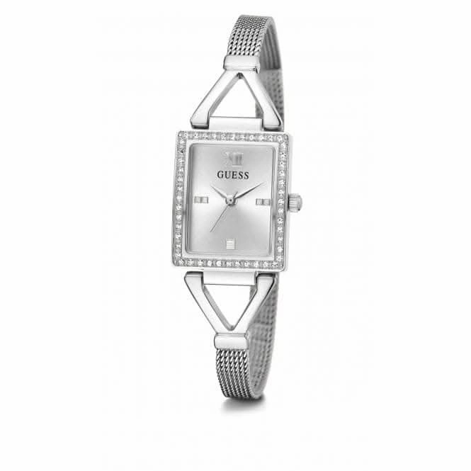 Guess Ladies Grace Stainless Steel Mesh Silver Watch GW0400L1