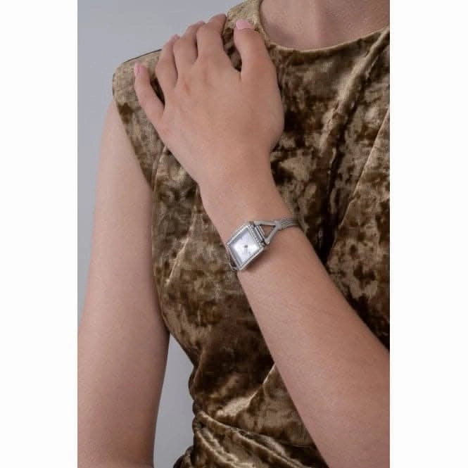 Guess Ladies Grace Stainless Steel Mesh Silver Watch GW0400L1