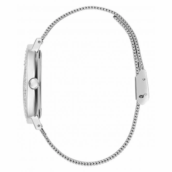 Guess Ladies Iconic Stainless Steel Mesh Silver Watch GW0477L1