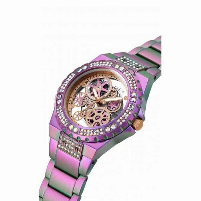 Guess Ladies Reveal Stainless Steel Iridescent Watch GW0302L3