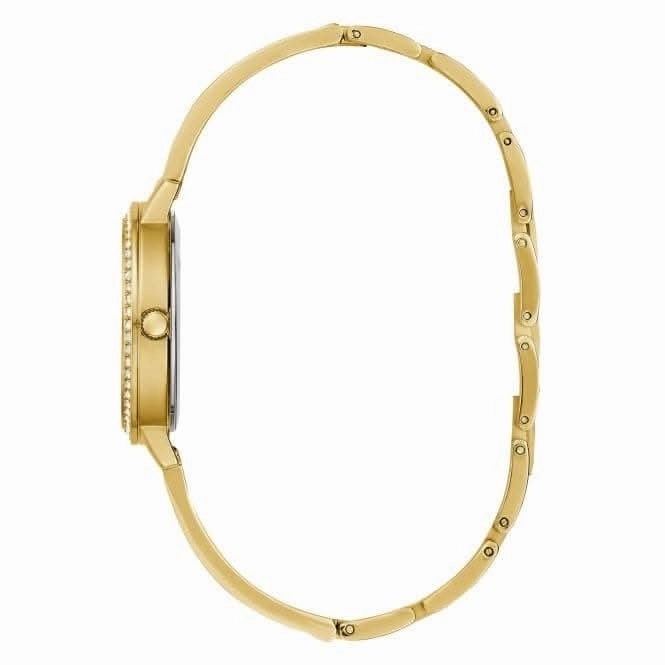 Guess Ladies Tri Luxe Stainless Steel Gold Tone Watch GW0474L2