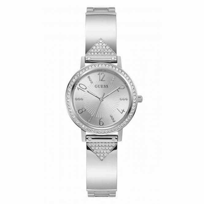 Guess Ladies Tri Luxe Stainless Steel Silver Watch GW0474L1