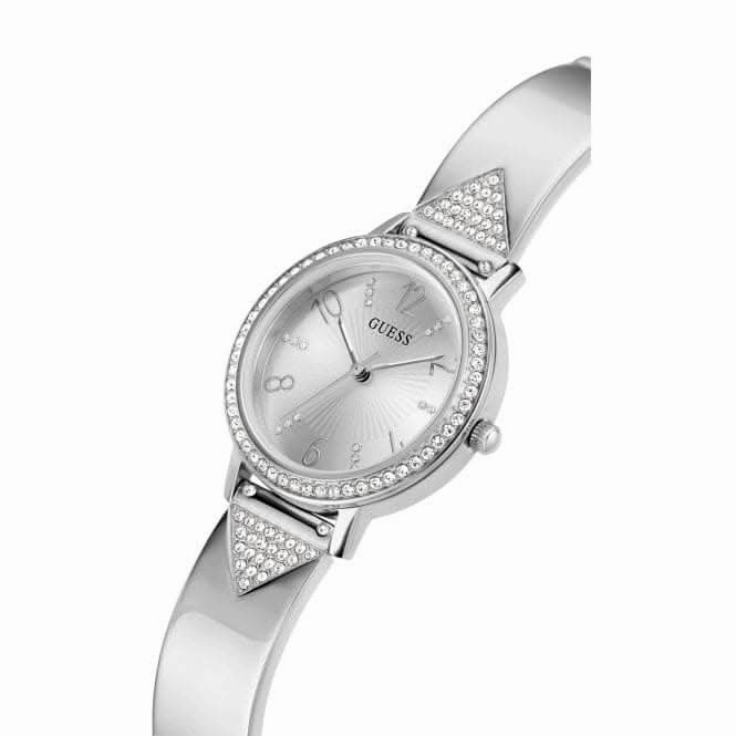 Guess Ladies Tri Luxe Stainless Steel Silver Watch GW0474L1