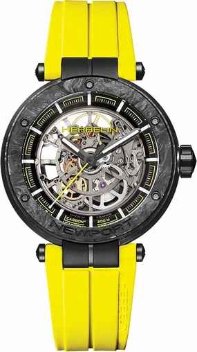 Herbelin Watches Herbelin Newport Carbon Skeleton Titanium Limited Edition Watch