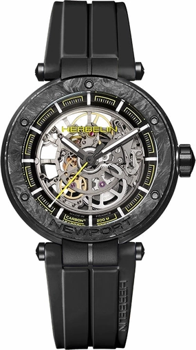 Herbelin Watches Herbelin Newport Carbon Skeleton Titanium Limited Edition Watch