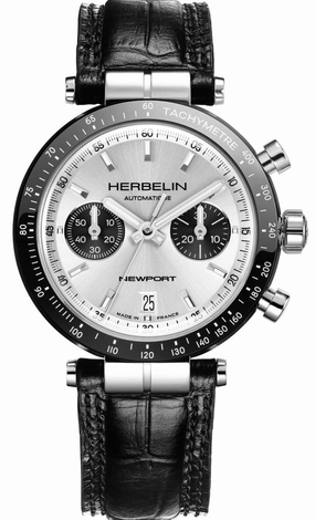 Herbelin Watches Herbelin Newport Heritage Chronograph Bi-Compax Panda Watch