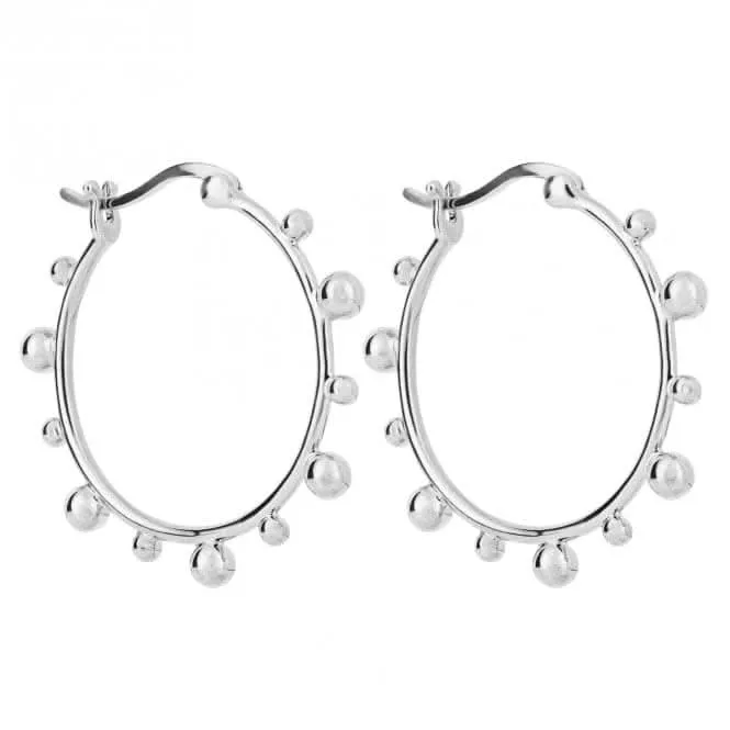 Hoop Earrings With Balls E6247 Beginnings Jewellery