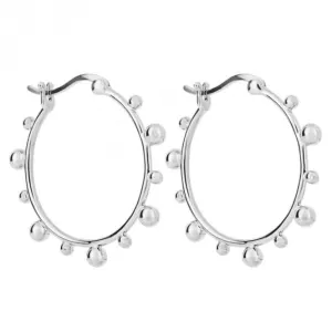 Hoop Earrings With Balls E6247 Beginnings Jewellery