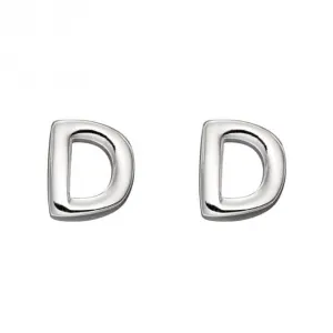 Initial D Sterling Silver Stud Earrings E6021 Beginnings Jewellery