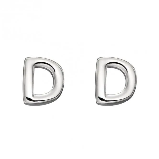 Initial D Sterling Silver Stud Earrings E6021 Beginnings Jewellery