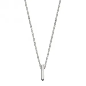Initial I Plain Silver Initial Necklace N4436 Beginnings Jewellery