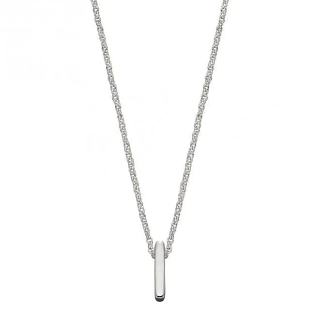 Initial I Plain Silver Initial Necklace N4436 Beginnings Jewellery