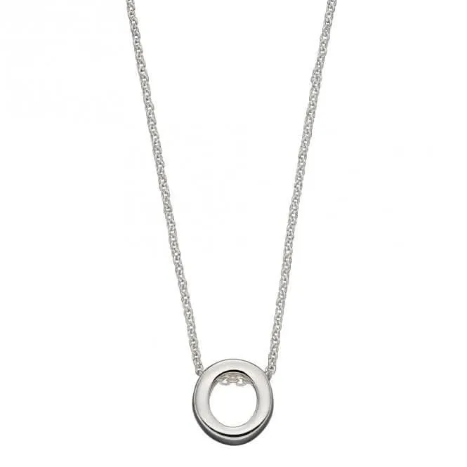 Initial O Plain Silver Initial Necklace N4442 Beginnings Jewellery