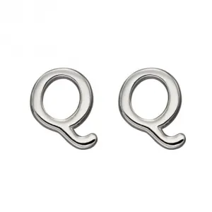 Initial Q Sterling Silver Stud Earrings E6034 Beginnings Jewellery