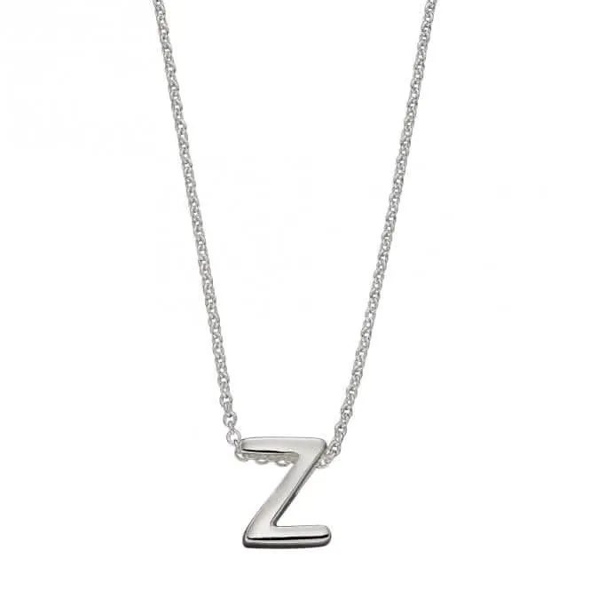 Initial Z Plain Silver Initial Necklace N4453 Beginnings Jewellery